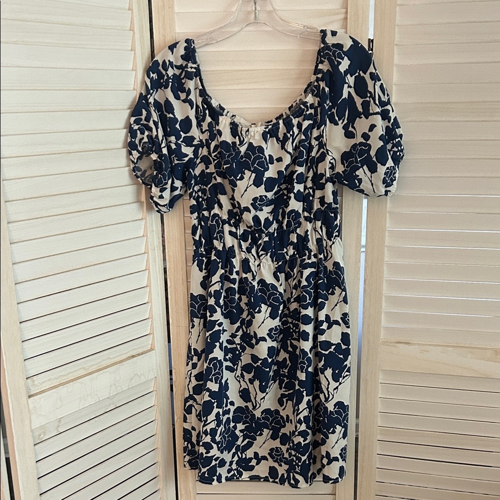 Chic Floral Puff Sleeve Mini Dress